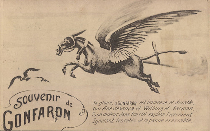 Carte postale ancienne Gonfaron le pays où les ânes volent