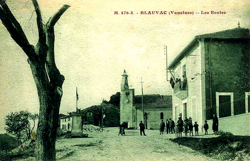 Carte postale ancienne Blauvac les écoles