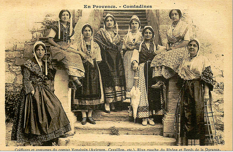 Carte postale ancienne Costumes de Comtadines
