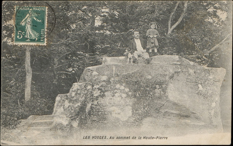 Carte postale ancienne Au sommet de la Haute-Pierre Cp 4980 PsurR