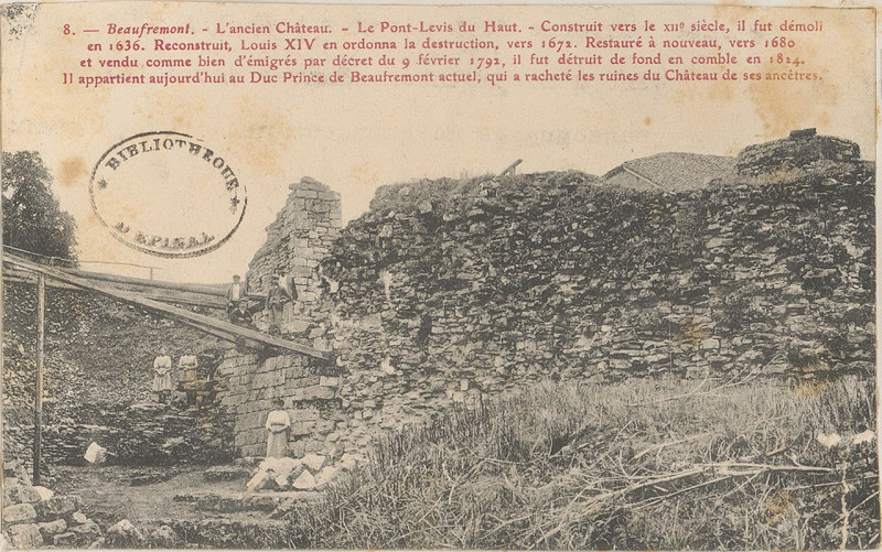 Carte postale ancienne Beaufremont, L'Ancien Château … Cp 2307 PsurR