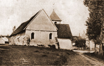 Carte postale ancienne Lindry - église-sépia1