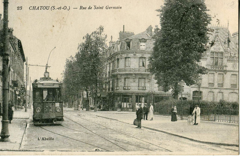 Carte postale ancienne Abeille 23 - Chatou - Rue de Saint-Germain