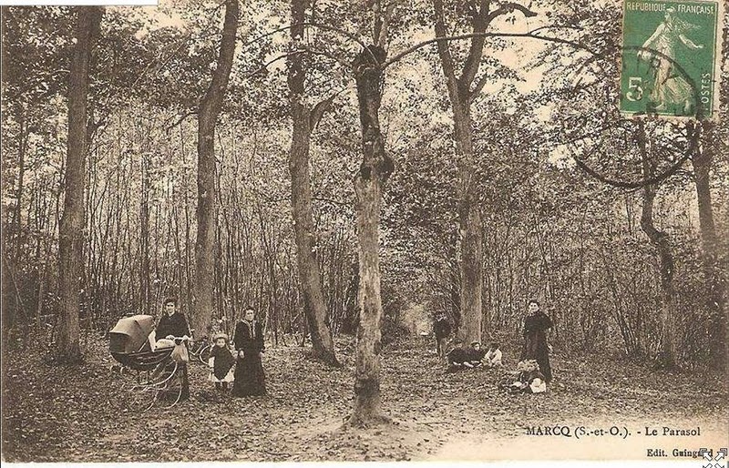 Carte postale ancienne Bois de Marc- Parasol
