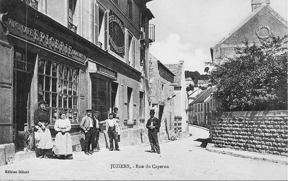 Carte postale ancienne Juziers rue du caperon