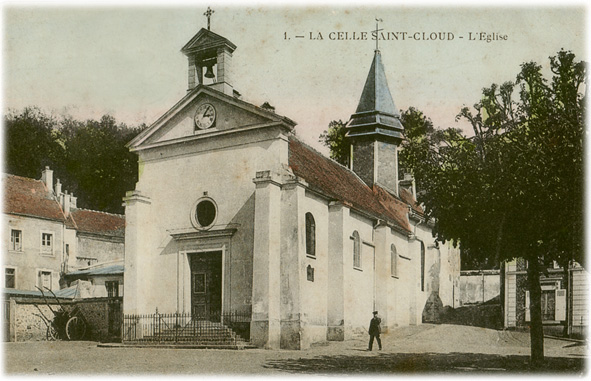 Carte postale ancienne La Celle Saint-Cloud - Eglise