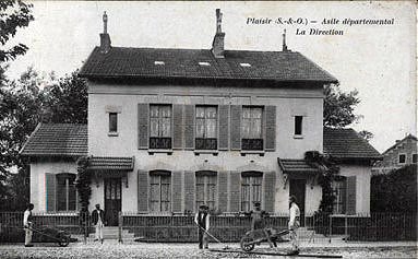 Carte postale ancienne Plaisir asile direction