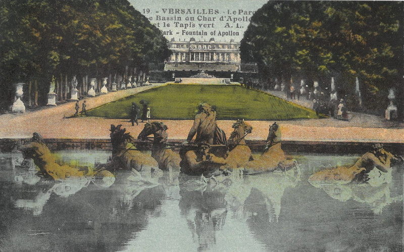 Carte postale ancienne Versailles - Char Apollon