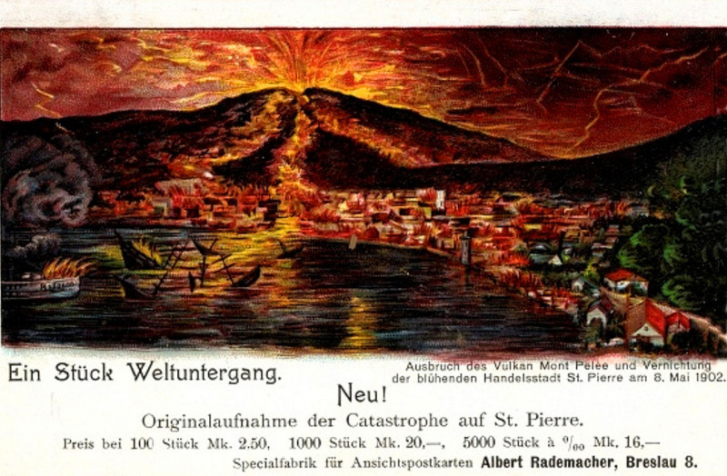 Carte postale ancienne Martinique La catastrophe de Saint-Pierre