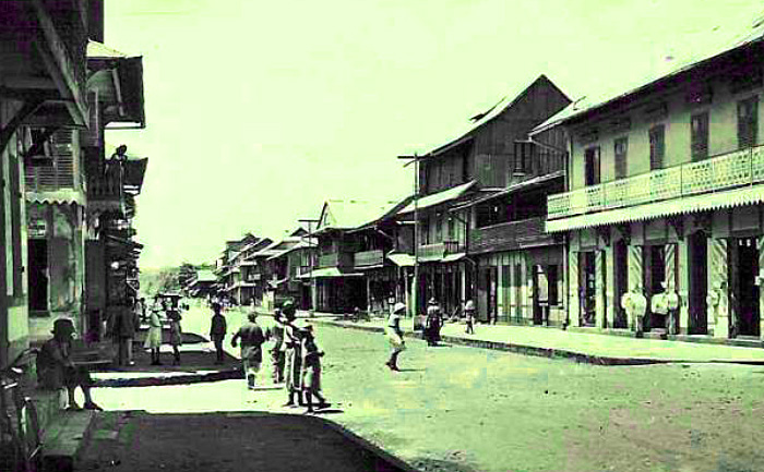 Carte postale ancienne Cayenne rue François Arago