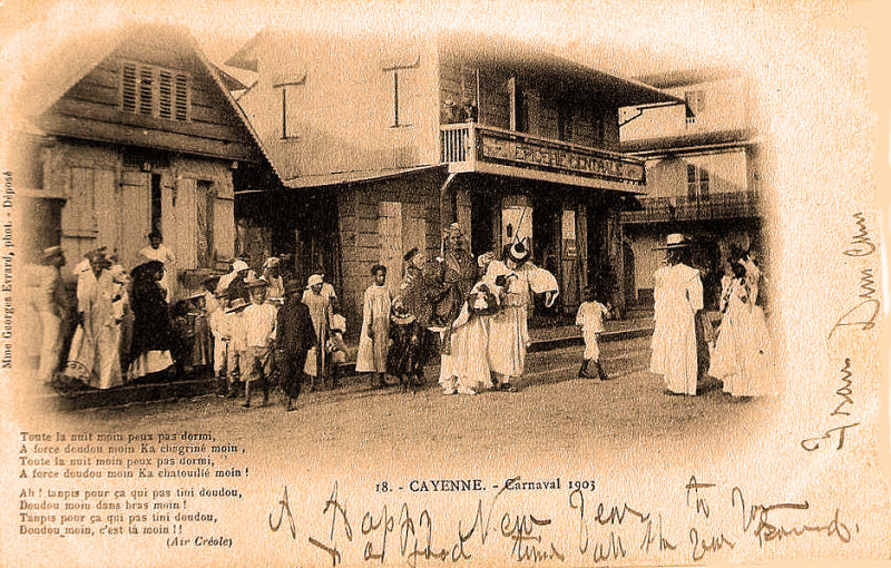 Carte postale ancienne Ge Cayenne Carnaval 1903