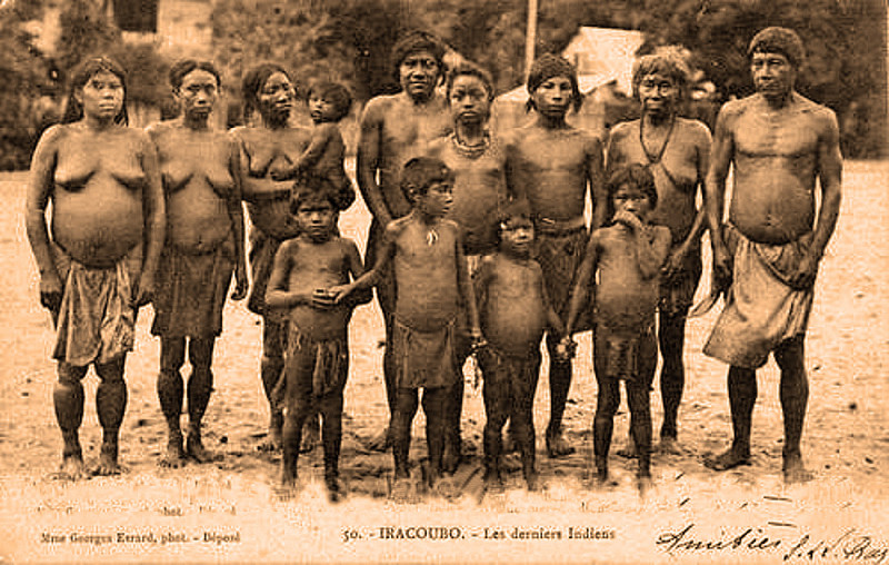 Carte postale ancienne Ge Cayenne tribu Iracoubo