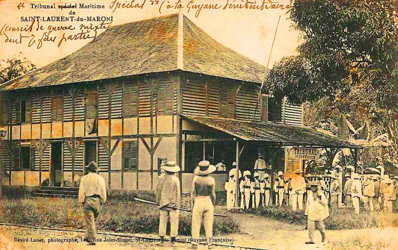 Carte postale ancienne Tribunal Maritime à Saint-Laurent-de-Maroni