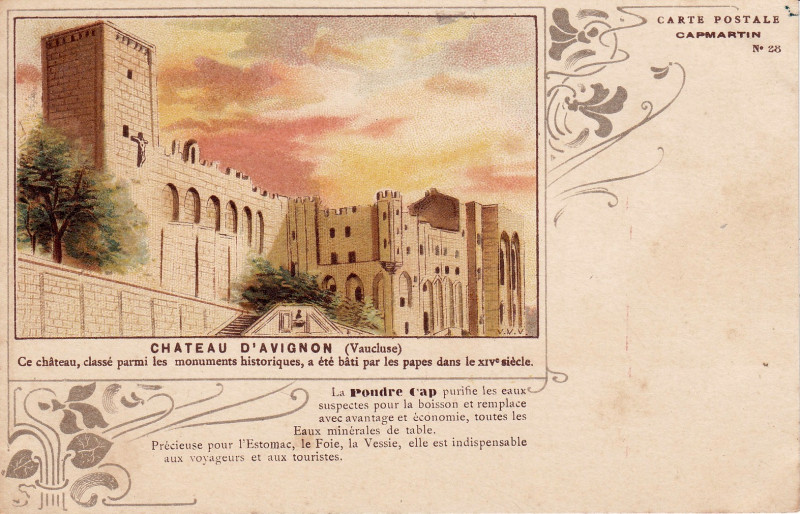 Carte postale ancienne Avignon Chateau d'Avignon à Avignon