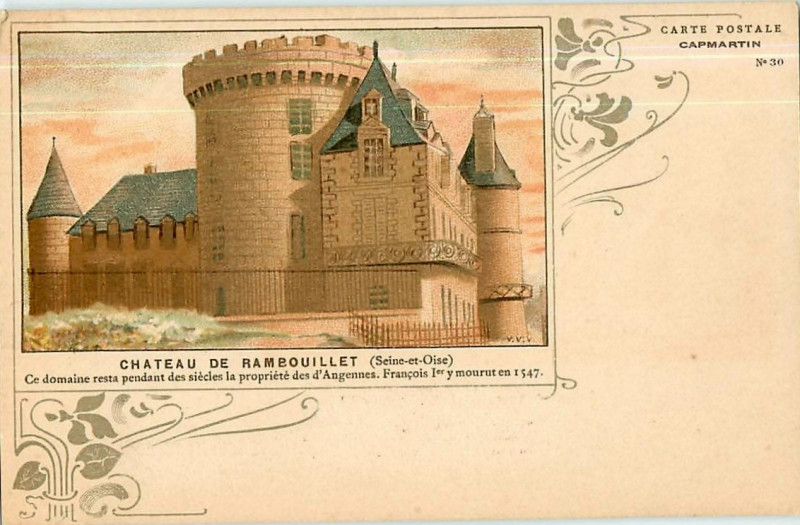 Carte postale ancienne Chateau de Rambouillet à Rambouillet