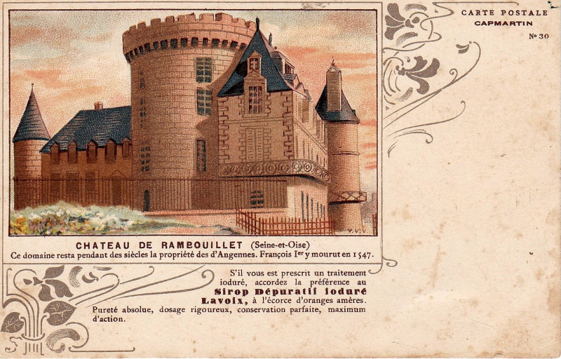 Carte postale ancienne Chateau de Rambouillet à Rambouillet