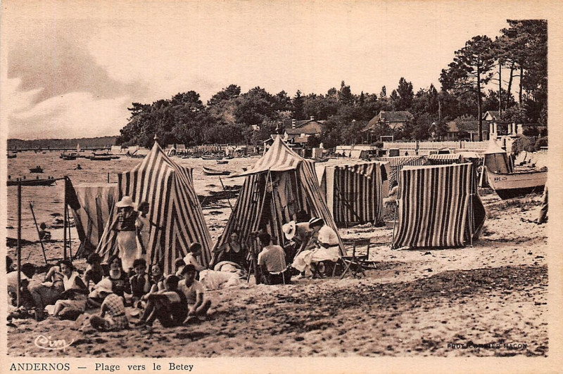 Carte postale ancienne Andernos-les-Bains - Plage 1