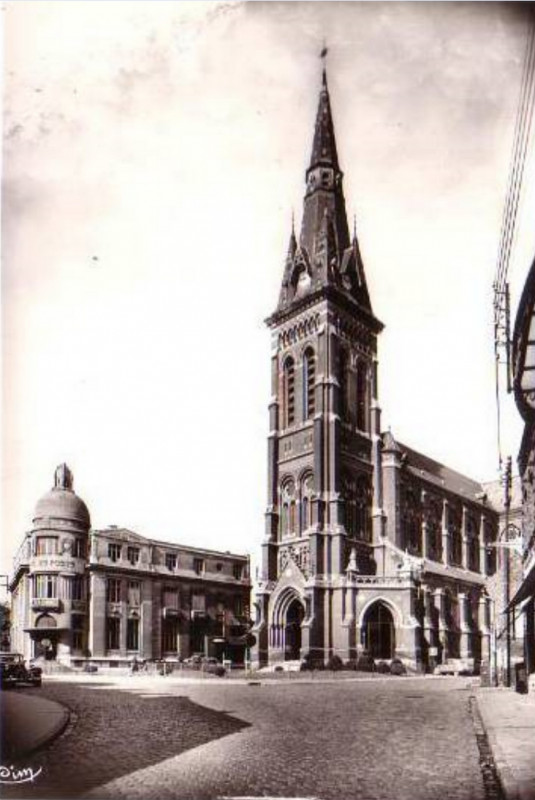 Carte postale ancienne Caudry - Basilique Sainte-Maxellende