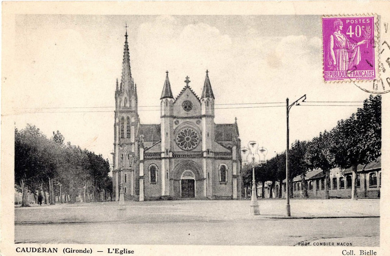 Carte postale ancienne Caudéran - église Saint-Amand 9 à Bordeaux
