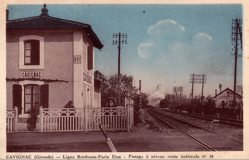 Carte postale ancienne Cavignac - gare 2