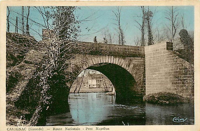 Carte postale ancienne Cavignac - pont de Cottet 6