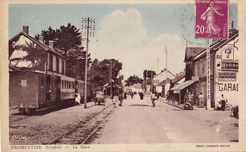 Carte postale ancienne Cim Combier - Fromentine - La Gare