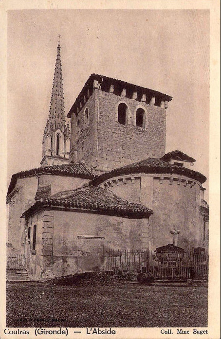 Carte postale ancienne Coutras - église 6
