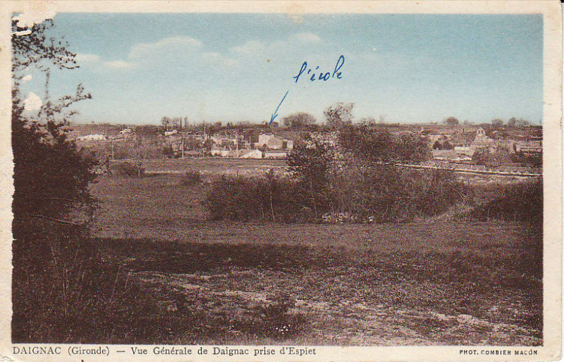 Carte postale ancienne Daignac - vue générale b