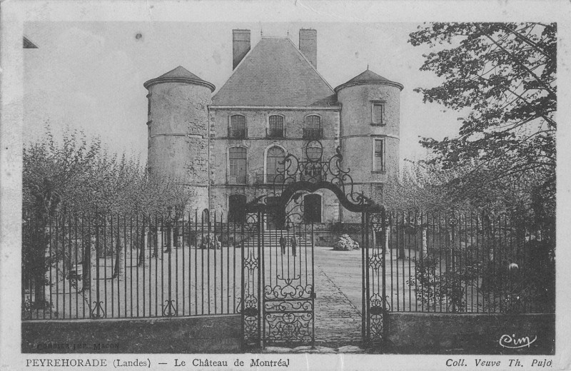 Carte postale ancienne Peyrehorade chateau de montreal 1948