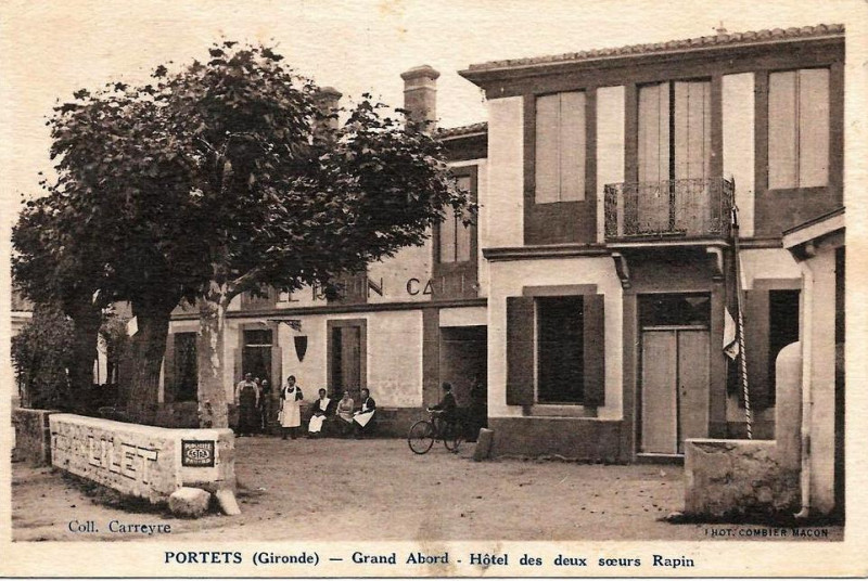Carte postale ancienne Portets - Hôtel des soeurs Rapin 1