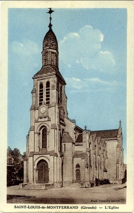 Carte postale ancienne Saint-Louis-de-Montferrand - église 8