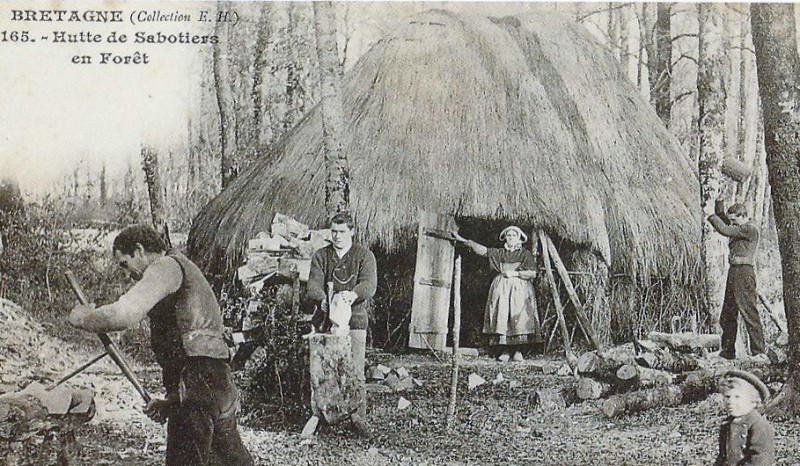 Carte postale ancienne Hutte de sabotiers