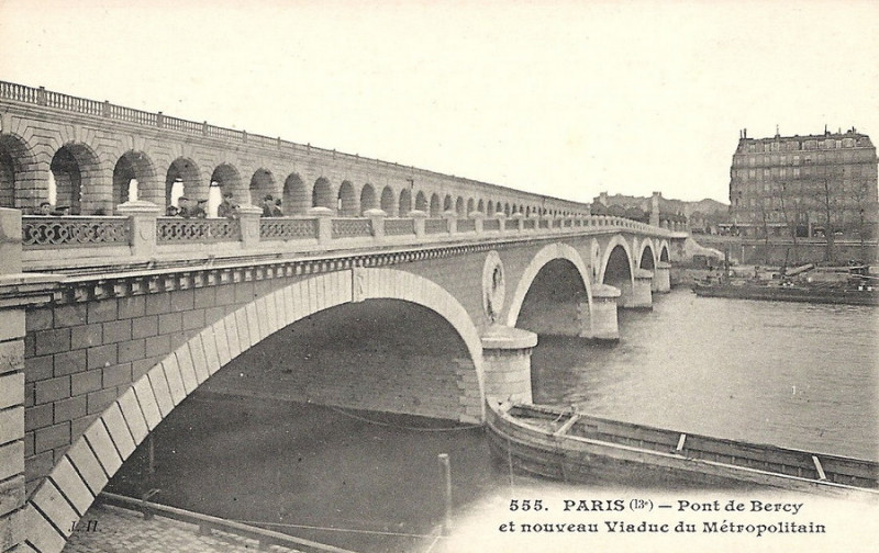 Carte postale ancienne Viaduc-de-Bercy-debut-1900