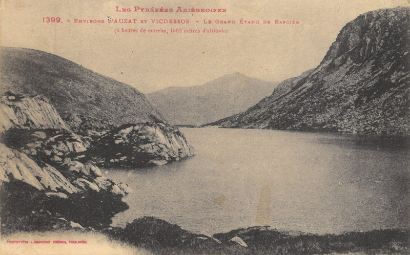 Carte postale ancienne Auzat Vicdessos - Etang