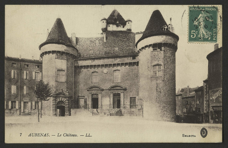Carte postale ancienne Le Château à Aubenas
