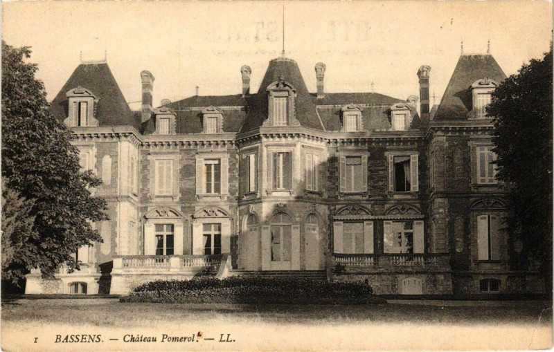 Carte postale ancienne Bassens – Château Pomerol 1