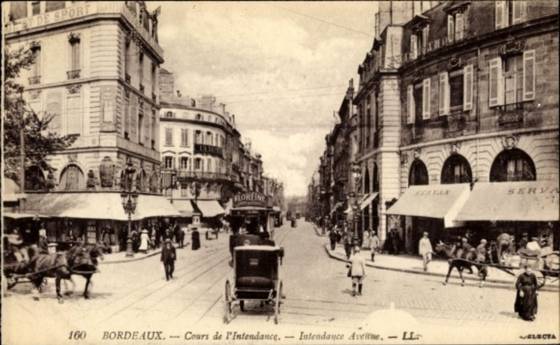 Carte postale ancienne Bordeaux - cours de l'Indendance à Bordeaux