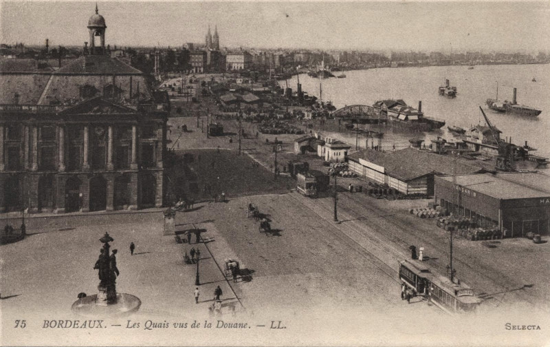 Carte postale ancienne Bordeaux - Les quais 4 à Bordeaux