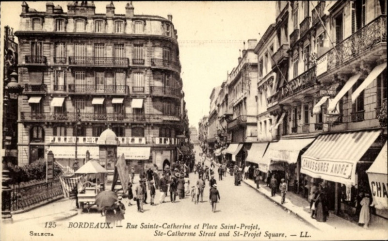 Carte postale ancienne Bordeaux rue Ste Catherine 4 à Bordeaux