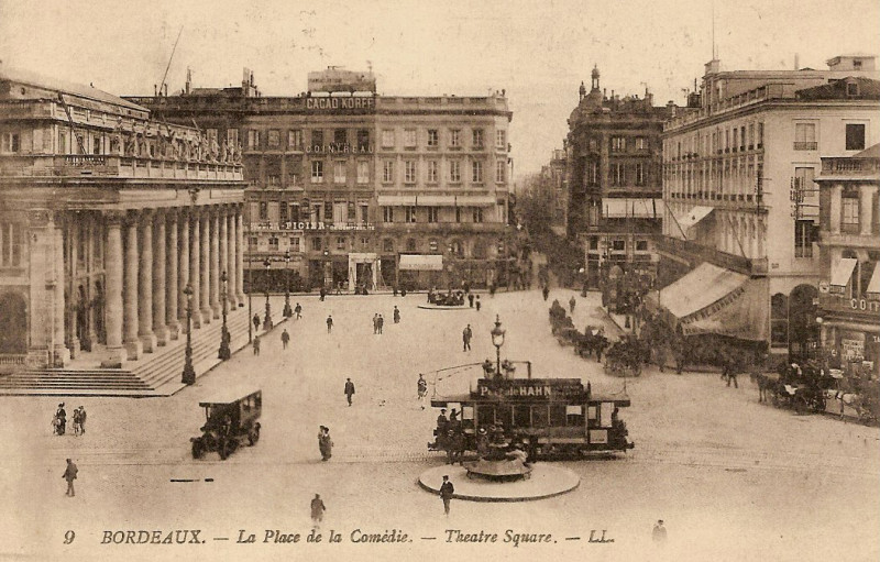 Carte postale ancienne Bordeauxtramway1900 à Bordeaux