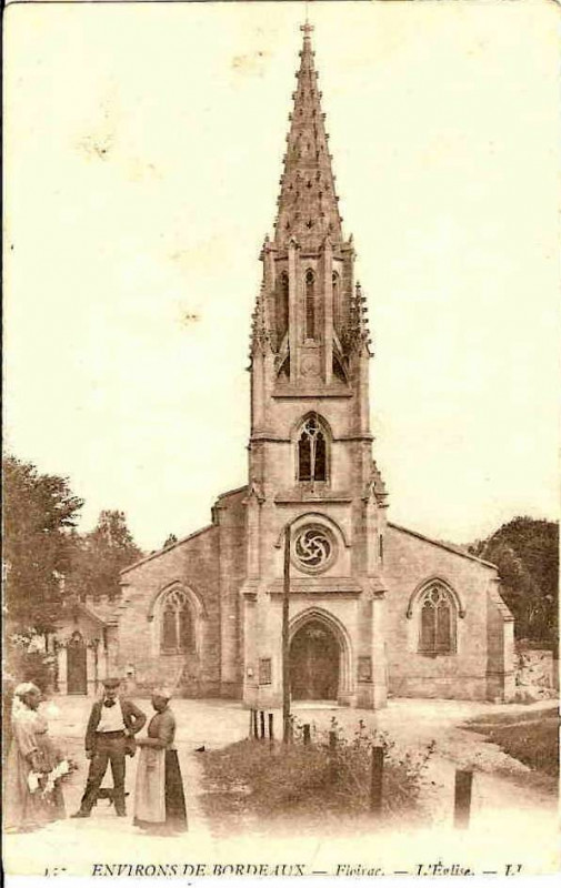 Carte postale ancienne Floirac église 3