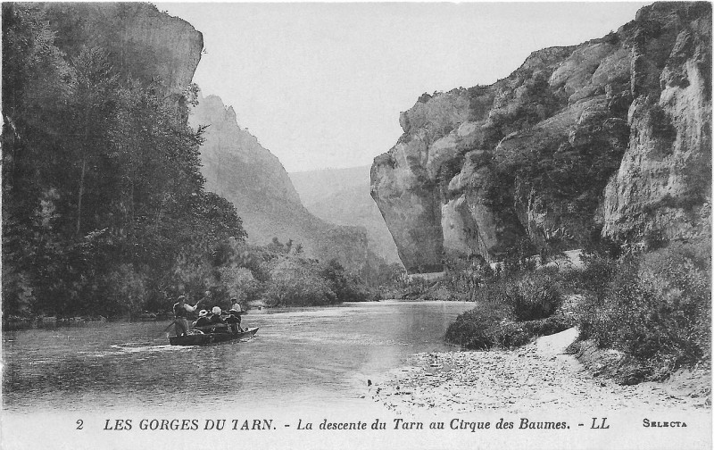 Carte postale ancienne Gorges du Tarn Ll postcard