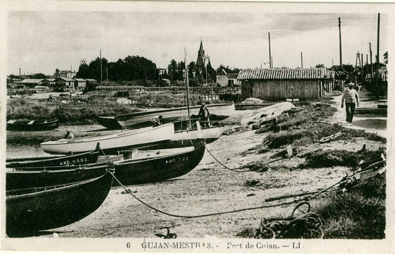 Carte postale ancienne Gujan-Mestras - Port 5