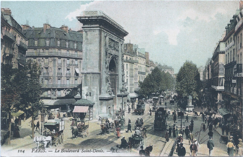 Carte postale ancienne Le Boulevard de Saint-Denis Ll