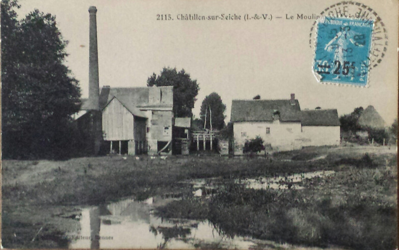 Carte postale ancienne Chatillon le moulin vue 3
