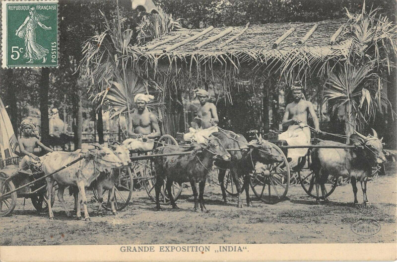 Carte postale ancienne Grande Exposition India à Neuilly-sur-Seine