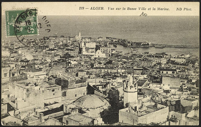 Carte postale ancienne Algiers, View of the Lower City and the Marina (GRI) - Flickr - Getty Research Institute
