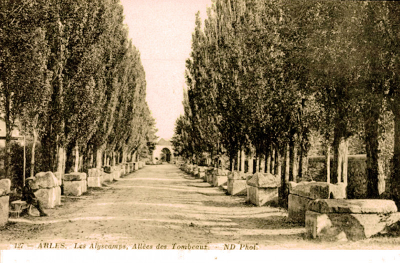 Carte postale ancienne Arles Alyscamps