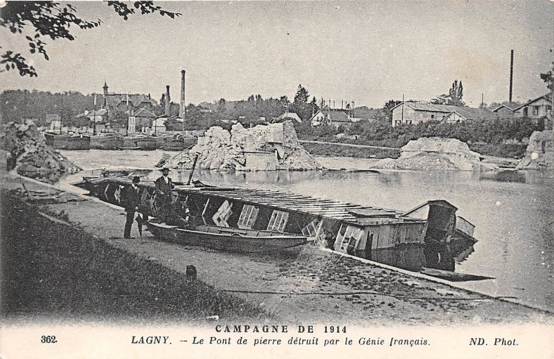 Carte postale ancienne L2033 - Lagny-sur-Marne - Pont de Pierre