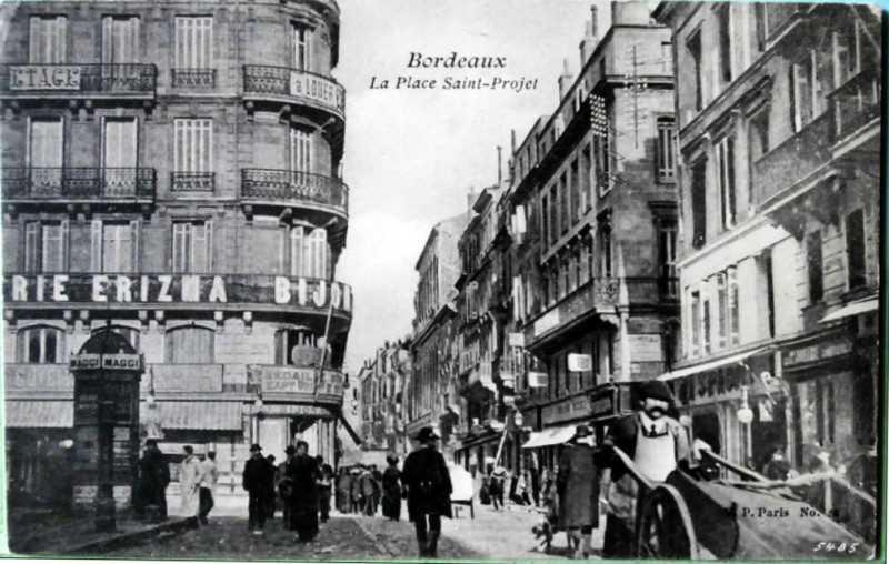 Carte postale ancienne Bordeaux rue Ste Catherine 3 à Bordeaux